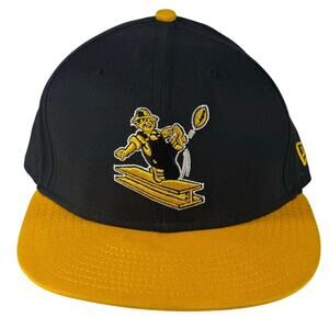New Era 9Fifty NFL Pittsburgh Steelers Snapback Hat Black Gold M/L Retro